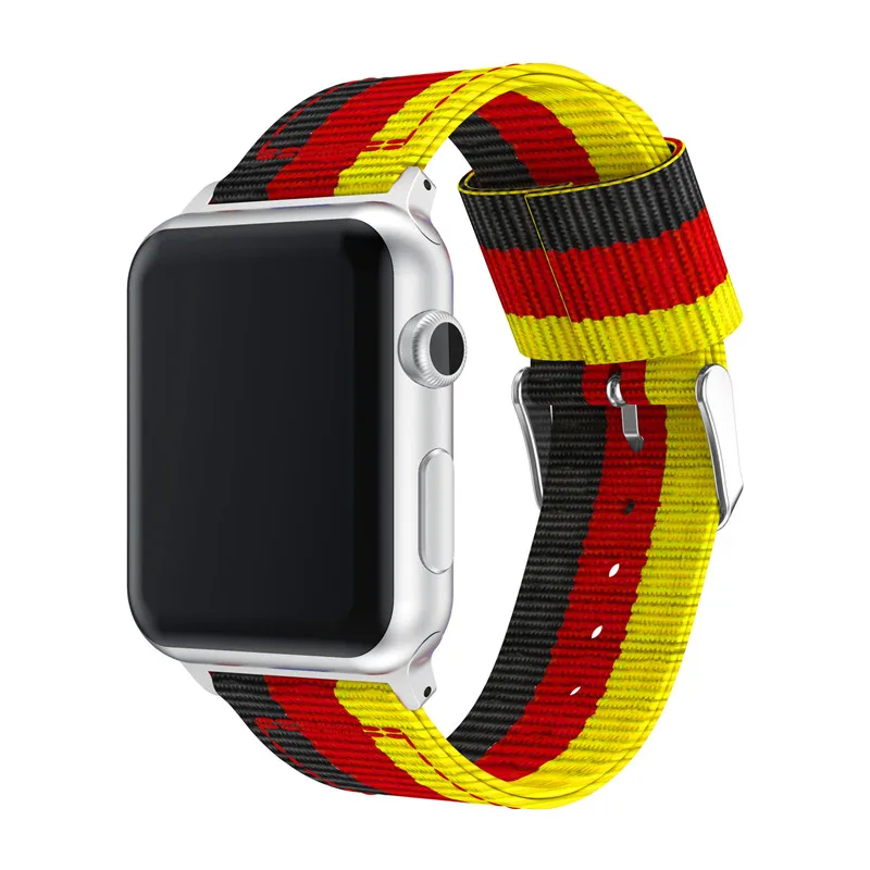 Спортивная полоса нейлоновая петля ремешок для часов Apple Watch 4/3/2/1 браслет