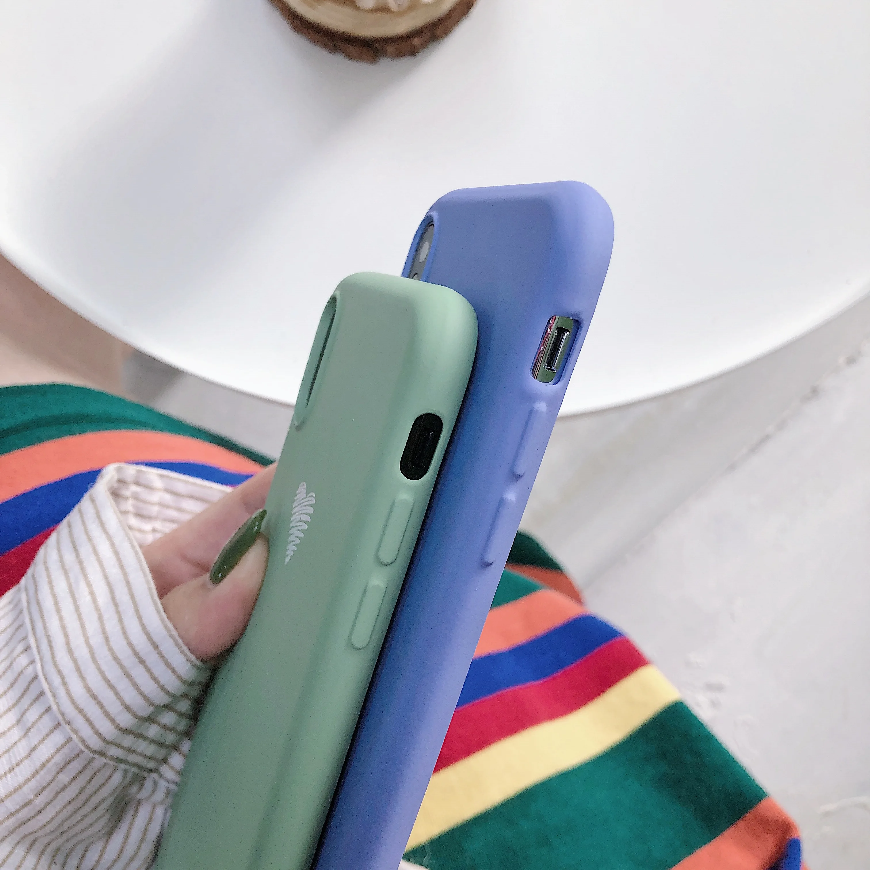 PIXIU высококачественный чехол для iPhone 6 7 Plus X XR XS Max простой однотонный силиконовый