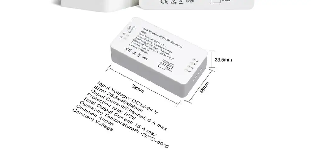 2,4G RGB контроллер, DC12V/DC24V, цвет и яркость регулируемые, для RGB светодиодный полосы, Точечный светильник s, жесткий барный светильник, линейный светильник s и т. Д