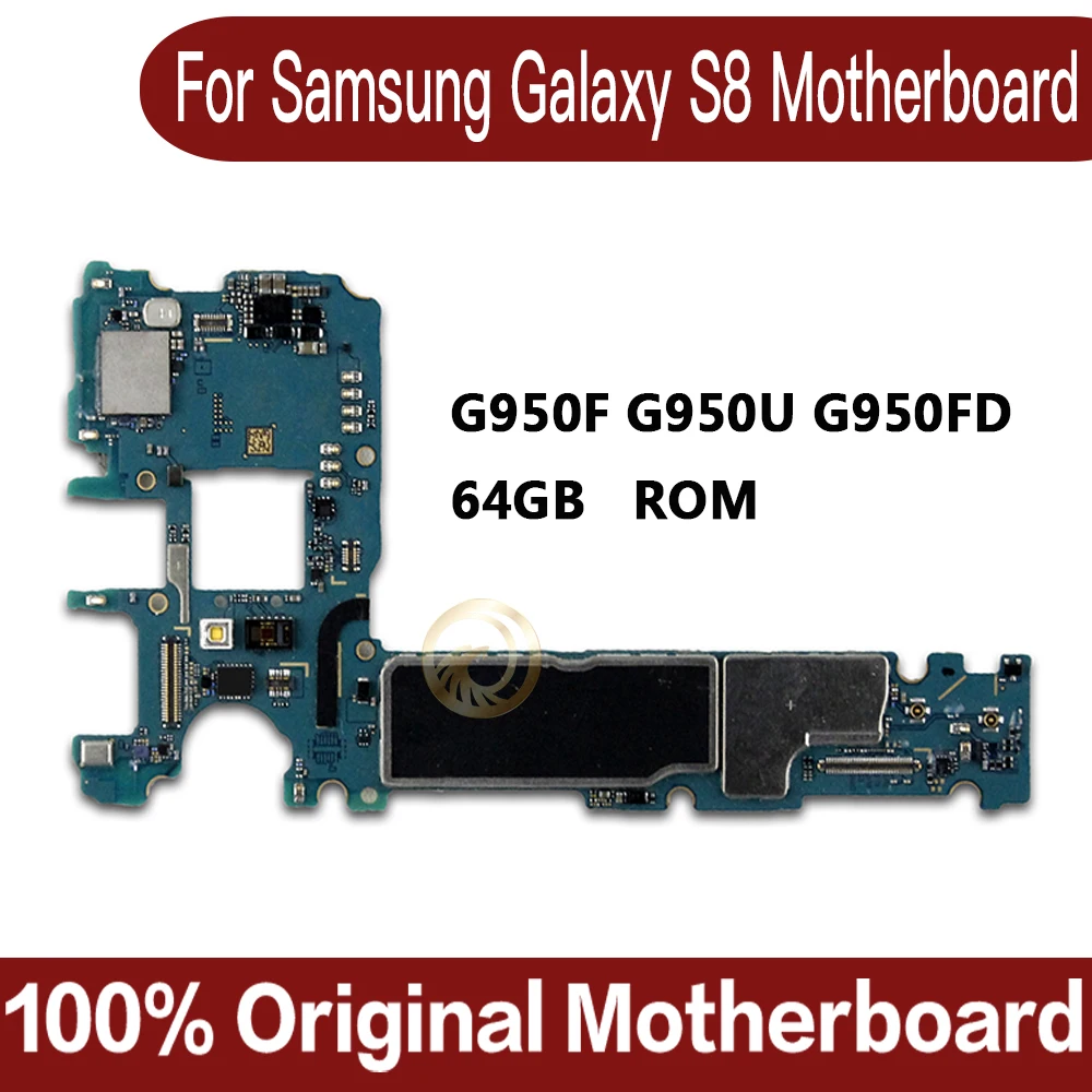 Оригинальная разблокированная материнская плата для Samsung Galaxy S8 G950U G950F G950FD 64 ГБ