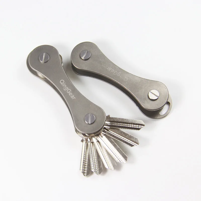 QingGear Keybone Mulit набор ручных инструментов из титана, углеродного волокна, стекловолокна, алюминиевый держатель для ключей, органайзер для ключей