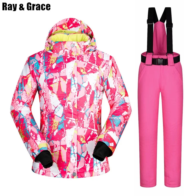 RAY GRACE лыжный костюм Женская водонепроницаемая ветрозащитная куртка и брюки