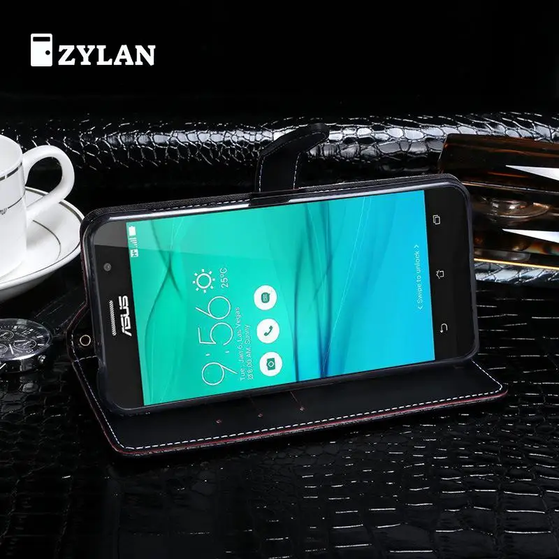 Кожаный флип чехол с принтом зylan змеи подставка для телефона Asus Zenfone Go ZB552KL ZB500KL и