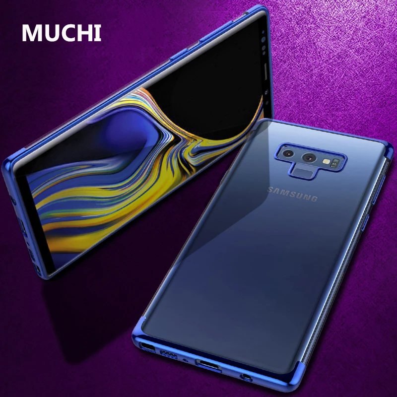 Чехол MUCHI для Samsung Galaxy Note 9 мягкий прозрачный чехол с лазерным покрытием S10 Plus