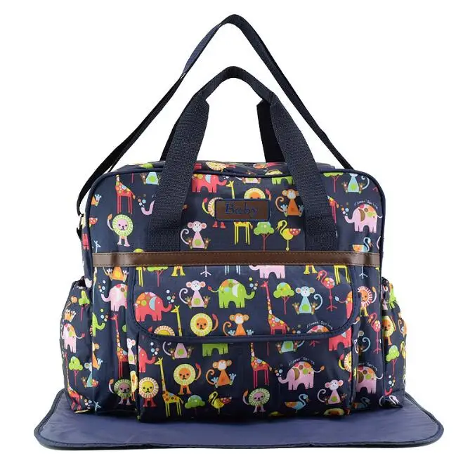 T6319-Blue Сумка для подгузников для мамы, сумка для кормления ребенка, Большая вместительная сумка для подгузников, детская дорожная сумка для мамы - Цвет: T6319-Blue