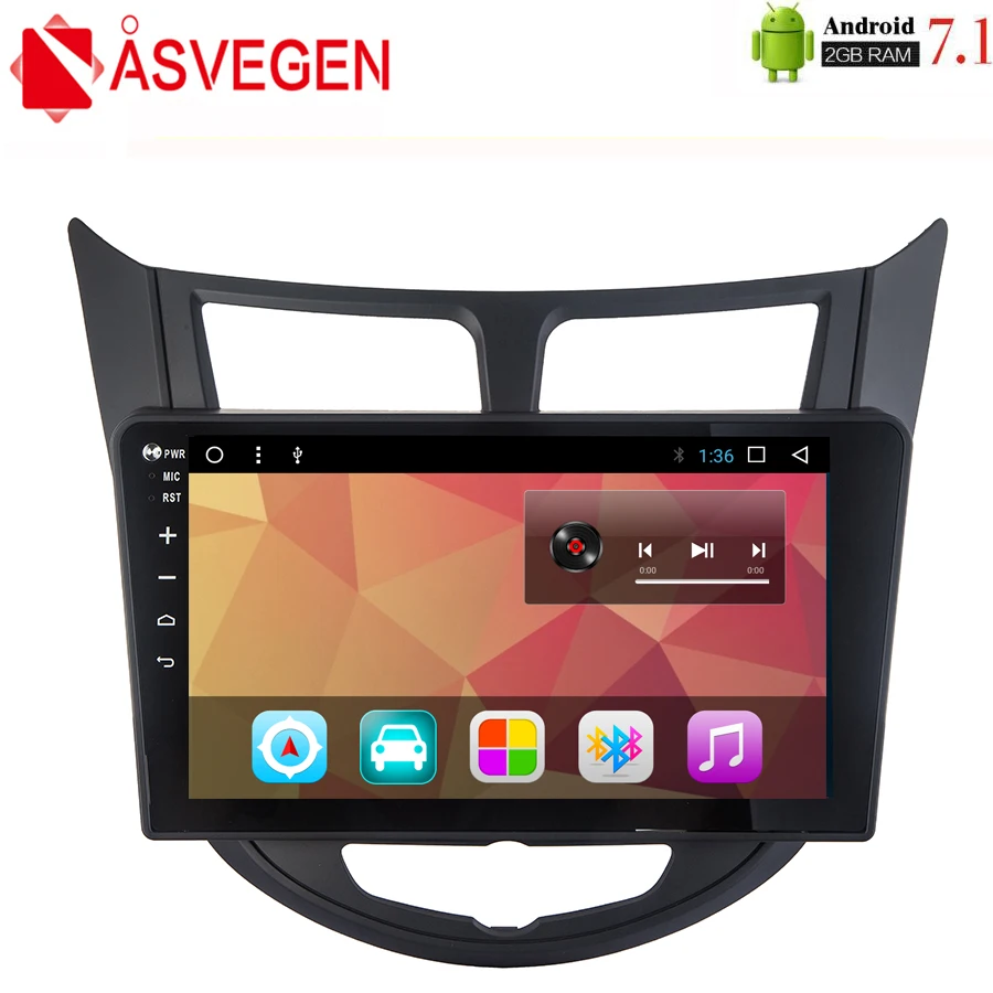 Автомобильный мультимедийный плеер Asvegen 10 2 дюйма Android 7 1 четыре ядра GPS навигация