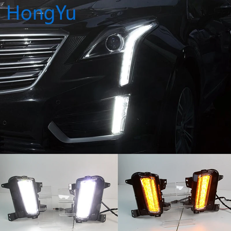 Для Cadillac XT5 2016 2017 2018 2020 динамический сигнал поворота Водонепроницаемый дневные