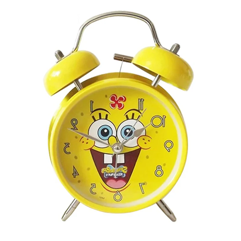 Cartoon Classic vintage alarm clock bell Eletronic table watch desk snooze mechanical Alarm vibrating Loud clocks for kids| |