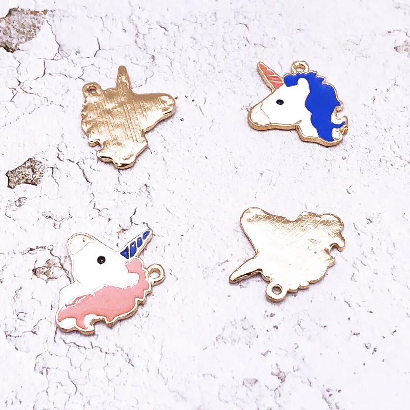 10Pcs/pack Unicorn Enamel Dangle Charms for Jewelry Making Alloy Pendants fit Women DIY Necklace Bracelet Accessories | Украшения и
