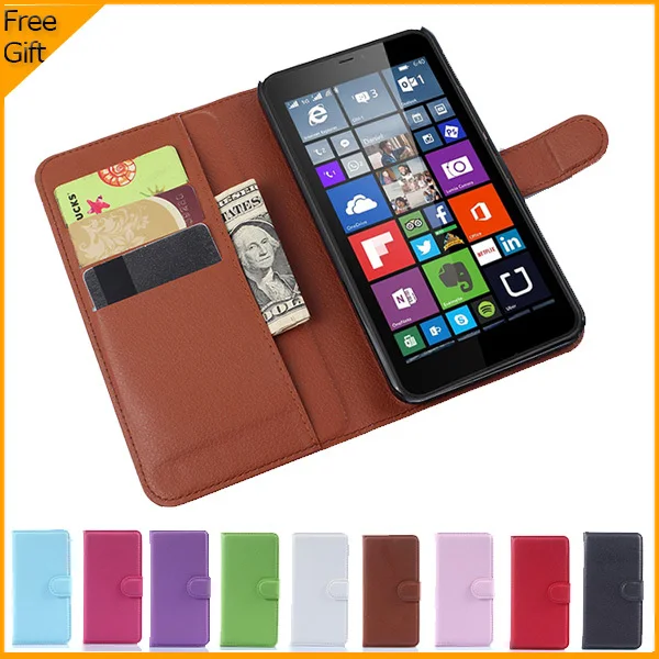 Роскошный кожаный чехол бумажник с откидной крышкой для Microsoft Lumia 640 XL Lte сотового