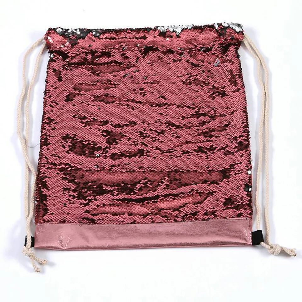 Новое поступление Русалка блесток Drawstring сумка двусторонние пайетки DIY дизайн рюкзак сверкающая сумка на плечо для спортзала обучение путешествия