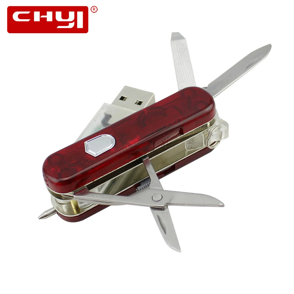 CHYI Schweizer Messer USB флешка Мультифункциональный швейцарский армейский нож Memory Stick 4ГБ