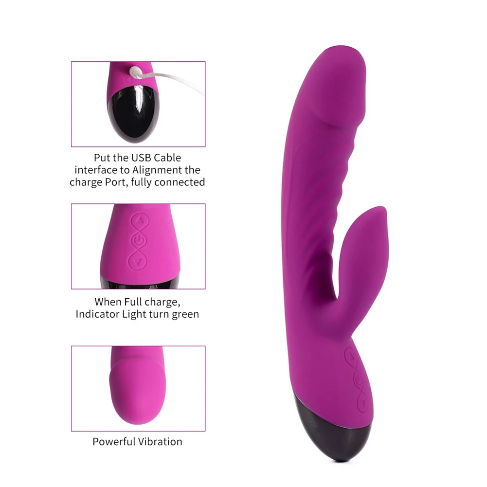 Женский водонепроницаемый USB Перезаряжаемый массажный вибратор Стимулятор