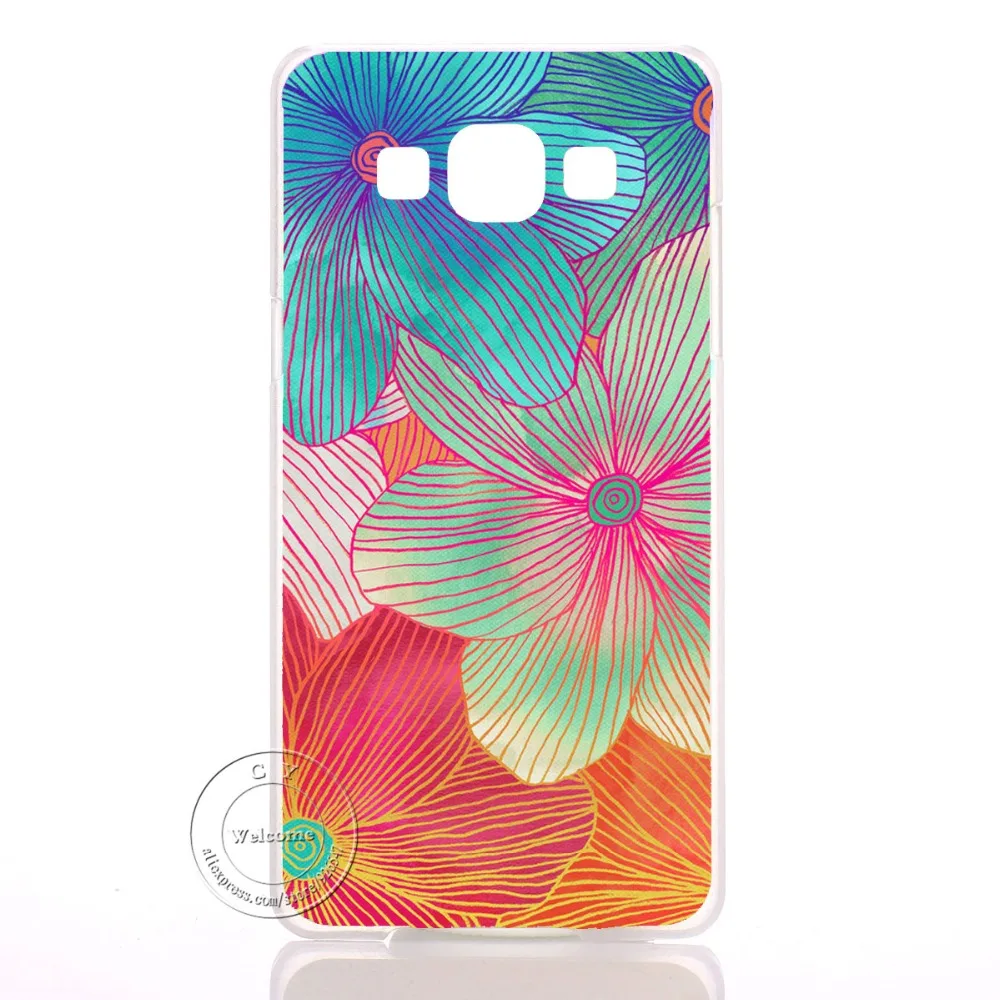 Mandala Flower Datura Floral Clear Hard Plastic Case Cover For Samsung Galaxy A3 A5 A7 A8 J1 J5 J7 2016 2017 A300 A500 A700 |