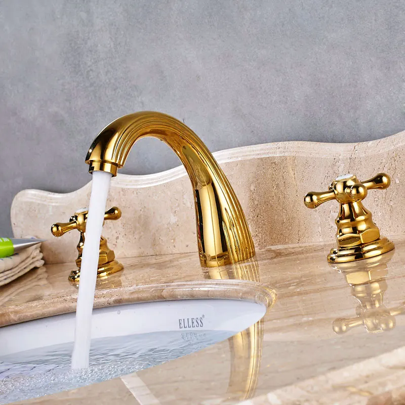 Uythner Большая скидка 3 шт. Новый дугообразный смеситель для раковины двойной