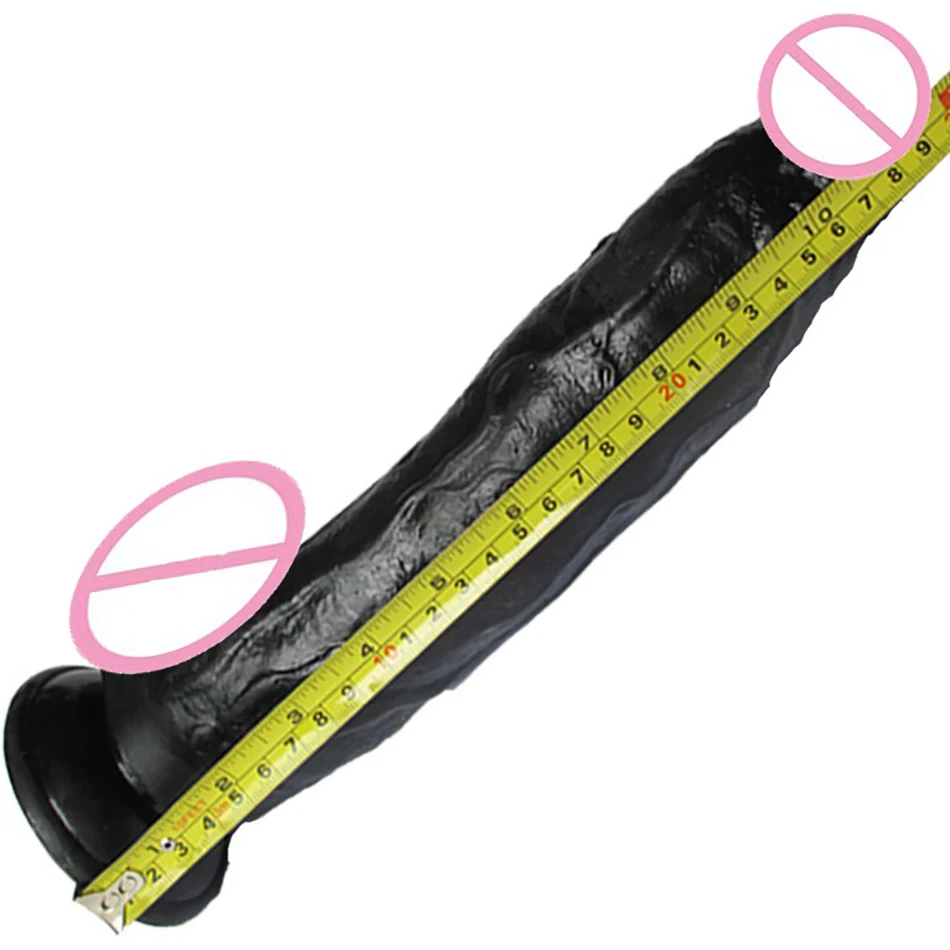 12 дюймовый реалистичный черный силиконовый фаллоимитатор на присоске|dildo sex toy|penis