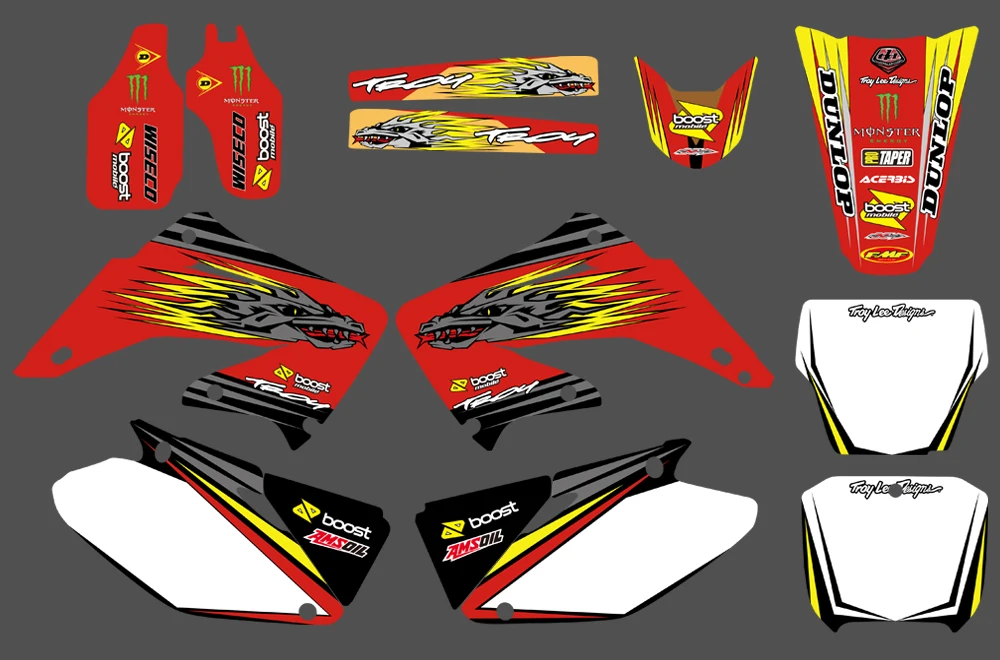 NICECNC графические наклейки комплект для Honda CR125 CR250 CR 125 250 2002 2003 2004 2005 2006 2007 2008 2009 2010 2011 2012