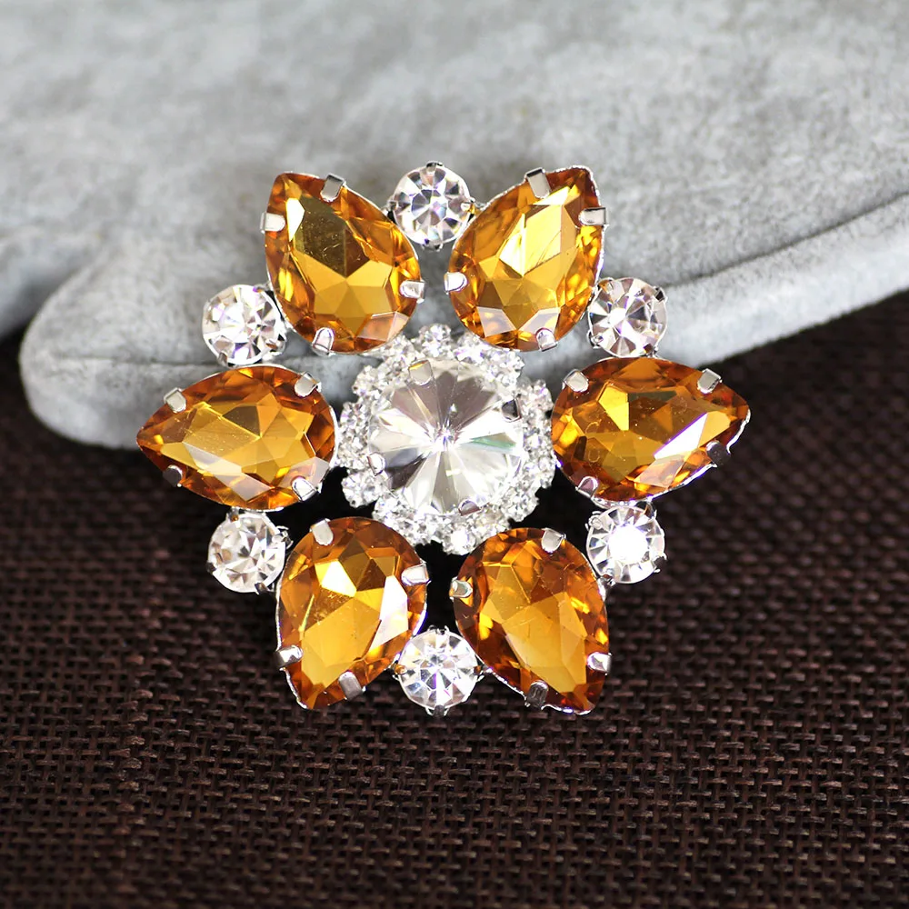 58 мм большой размер красочная стразы аппликация в форме цветка пришить