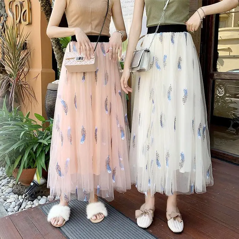 Ieny новинка harajuku shein винтажная фатиновая юбка высокая талия пачка лолита jupe