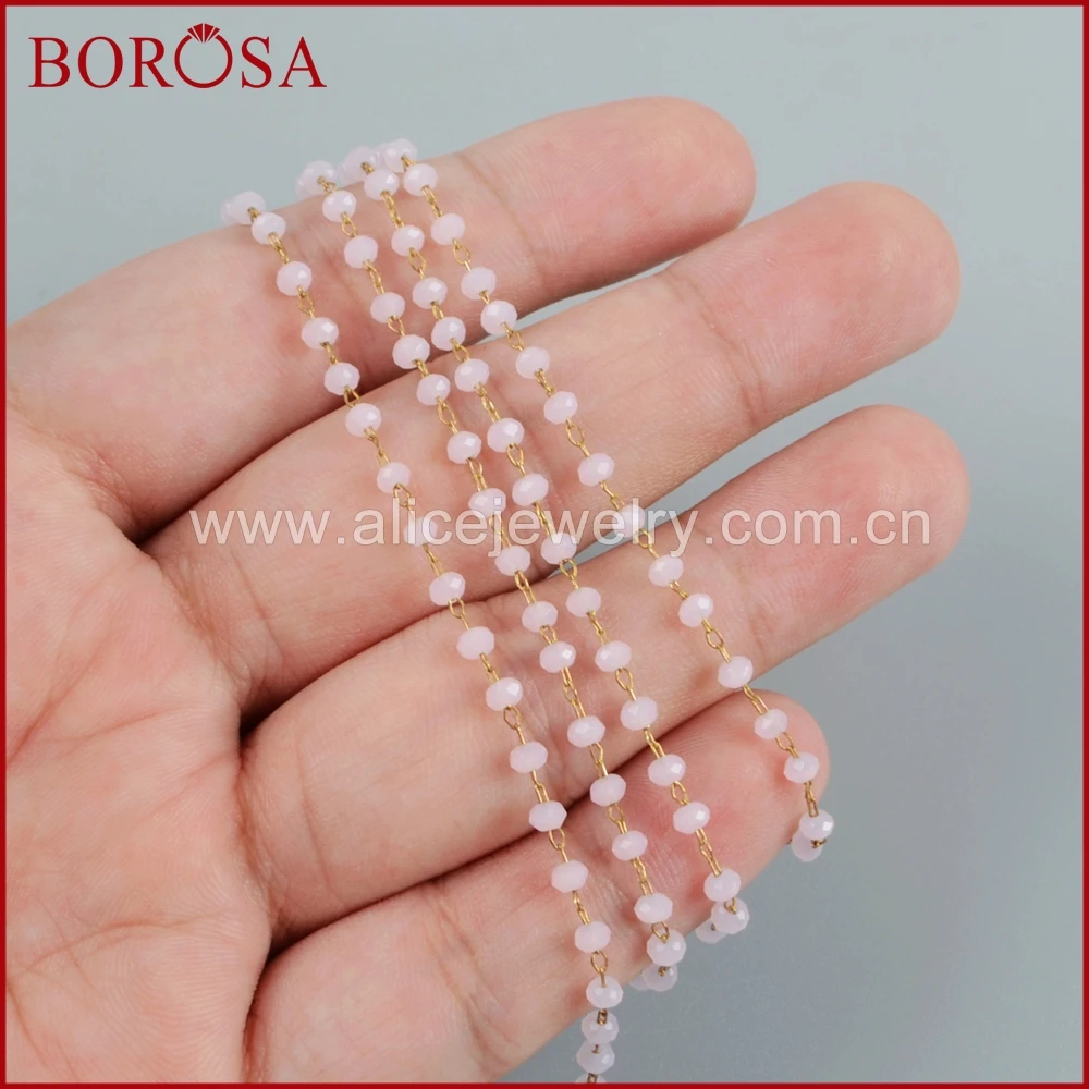 Цепочка из бусин золотого или серебряного цвета 3 мм 5 метров|bead chain|glass bead chainchain beads