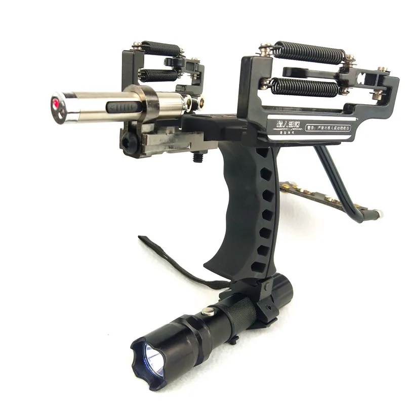 Черный красный охотничий лук Рогатка Рыбалка Открытый Сильный Лазерная slingshot