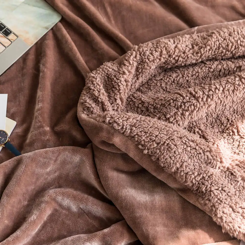 Постельное белье диван одеяло толстый и теплый плед однотонный цвет|sofa throws|bedding