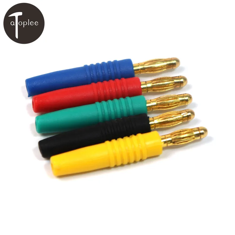 Позолоченный музыкальный кабель для колонок 1 шт. 3 мм штекер типа банан цветной