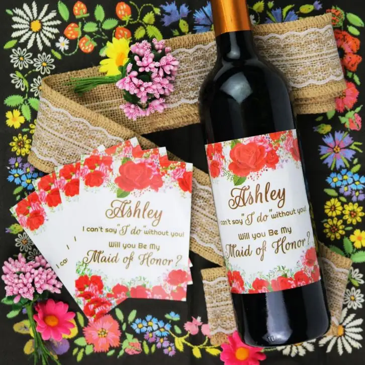20 шт. Новинка Свадебные украшения винные этикетки предложение подружки невесты