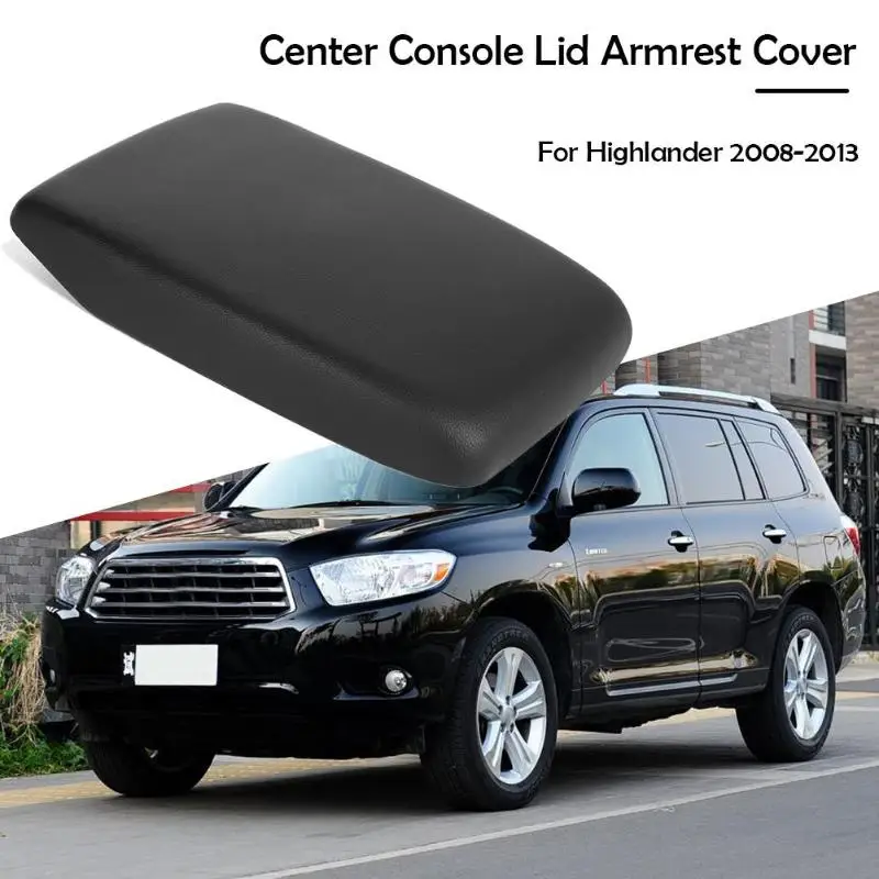 Кожаная центральная консоль защитная накладка на подлокотник черный чехол для