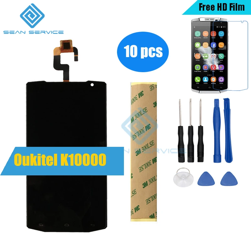 10 шт./для Oukitel K10000 Оригинальный ЖК дисплей + кодирующий преобразователь