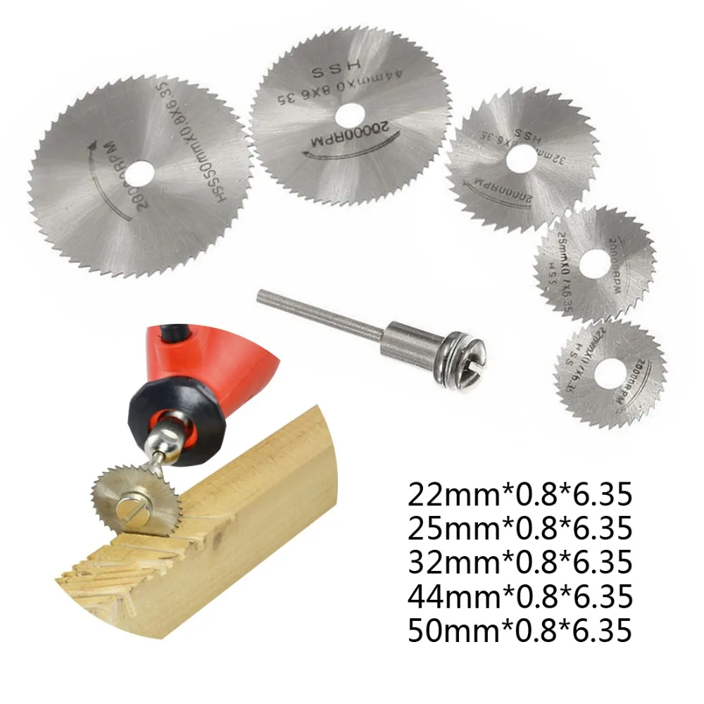 

High quality Mini HSS Circular Saw Blade Jig Saw For Dremel Metal Cutter Power Tool Set Wood Cutting Discs Drill Mandrel
