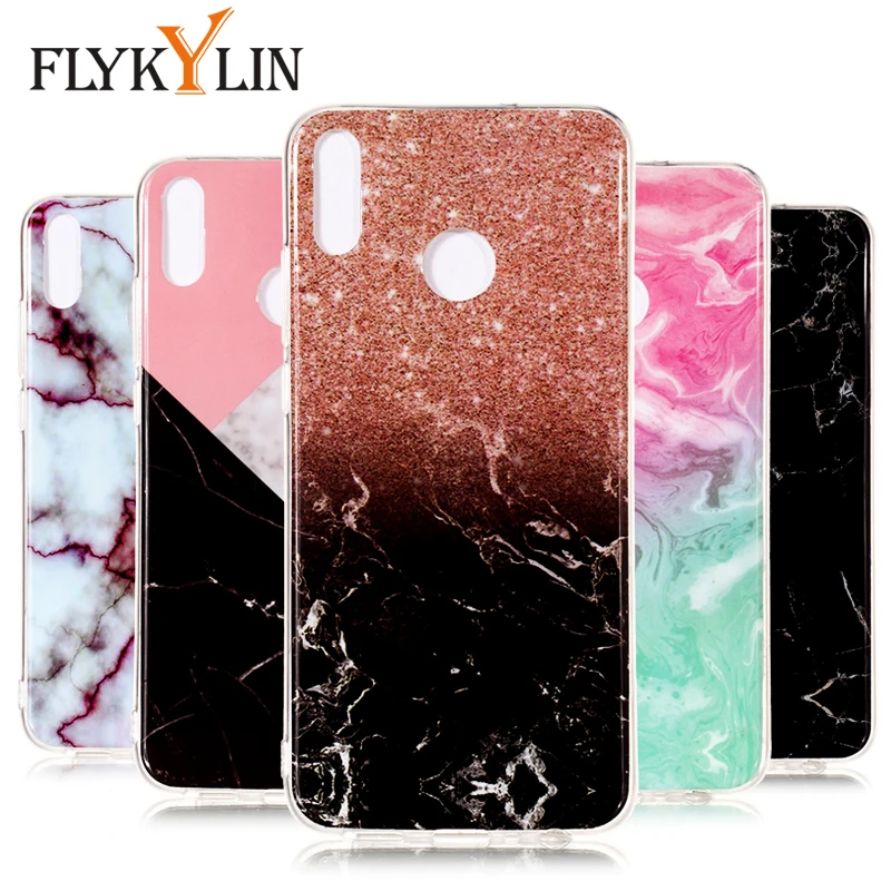 Чехол FLYKYLIN для Honor 8X чехлы с мраморными цветами чехол Huawei 8C задняя крышка из