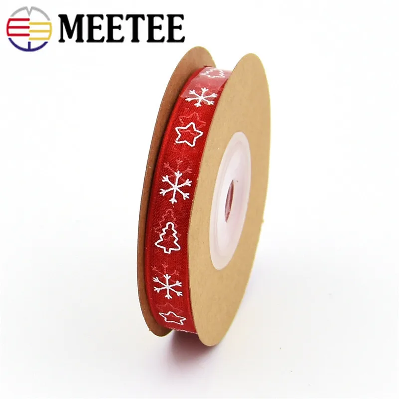 Meetee 20 метров 1 см рождественские украшения Ribbion Подарочная упаковка DIY