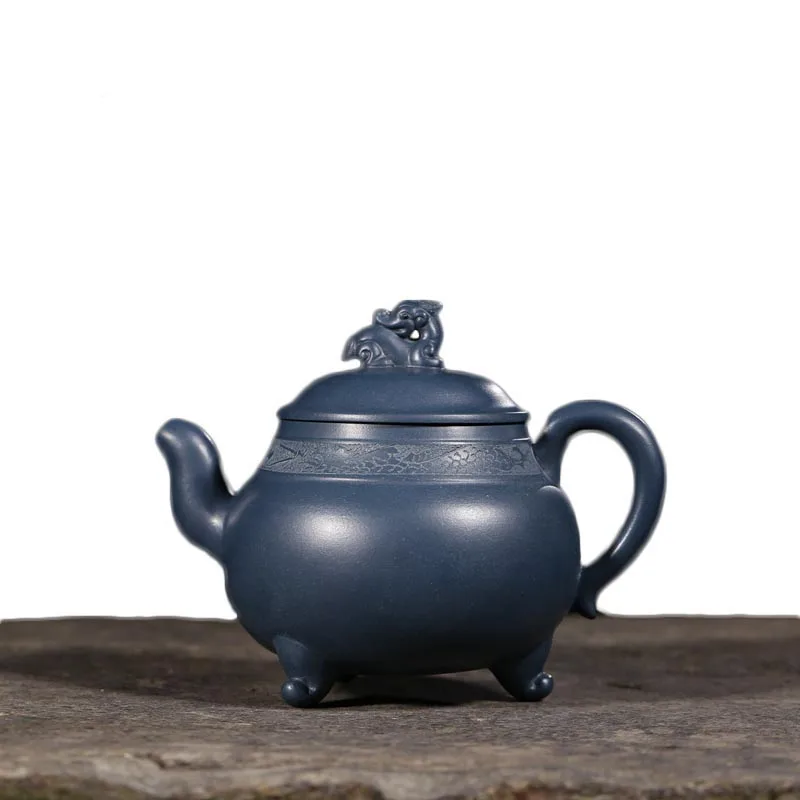 

300ml Authentic Yixing Purple Clay Teapot Natural Raw Ore Tian Qing Mud Zisha Pot Creative Teaware Office Tieguanyin Tea Kettles