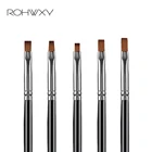 Профессиональный набор кистей для дизайна ногтей ROHWXY, ручка для рисование линий, УФ-Гель-лак для дизайна, акриловая кисть для маникюра с градиентом