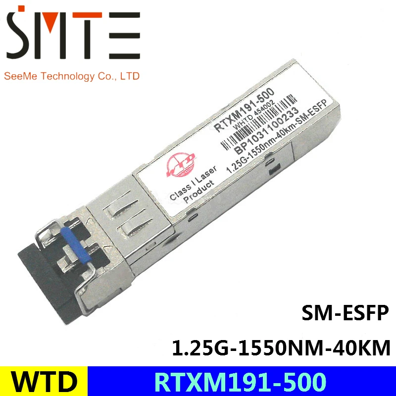 WTD RTXM191 500 1 25G 1550NM 40KM SM ESFP волоконно оптический приемопередатчик|transceiver| |