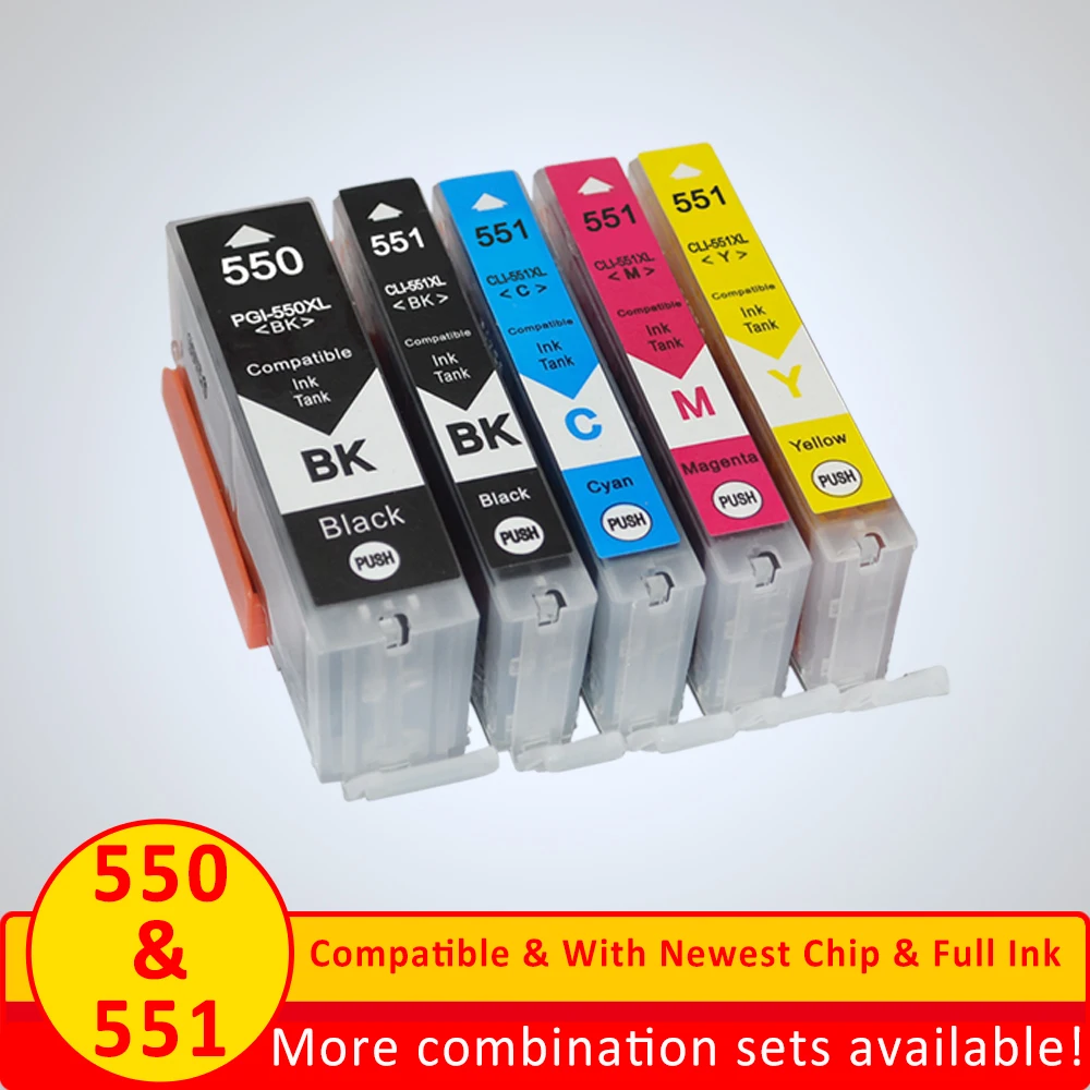 XiangYu для canon 550 pgi cli-551 XL совместимый картридж с чернилами PGI550 CLI551 PIXMA IP7250 MG5450 MX925 MG6450