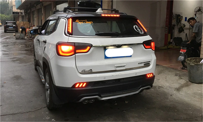 Автомобиль мигает 1 пара для Jeep Compass светодиодный задний фонарь тормоза Ligh бампер свет задний фонарь светильник на Колону дальнего света
