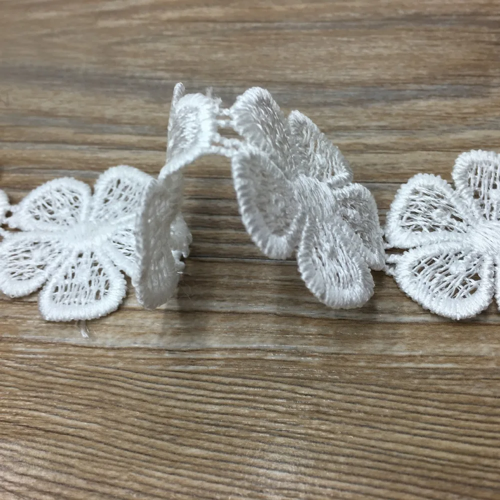 15 ярдов 35 мм белый цветок маргаритки Венеция Кружева Аппликация Швейные Планки