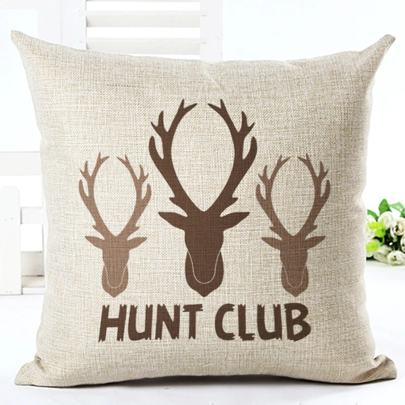 Декоративная подушка для дома в стиле оленя чехол с элегантным принтом растений
