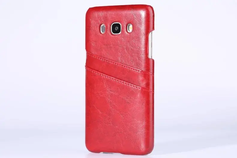 Luxury Leather case For Samsung Galaxy J3 J5 2016 Hard Card Protecive back cover for samsung phone shell |