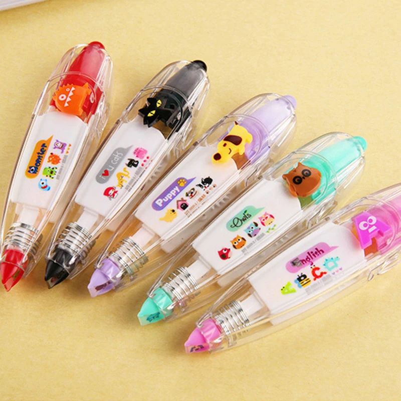 

DIY Creative Correction Tape Kawaii Cute Press Type Stationery Tapes Decorative Pen Correction Tape Stationery School Supplies