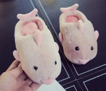 Cotton slippers Хлопковые тапочки с героями мультфильмов для родителей и детей в Корейском стиле; детские тапочки с дельфинами; зимний теплый мешок для дома; хлопковая обувь - Цвет: Cotton slippers