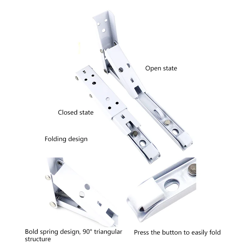 Высокое 2 шт. треугольный складной кронштейн металлический релиз Catch поддержка
