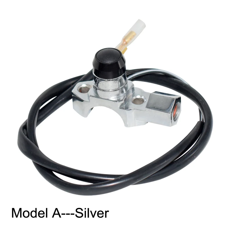 Model A-Silver 7/" Алюминиевый мотоциклетный переключатель с фиксацией/кнопка мгновенного действия для головной светильник, противотуманный светильник, лампа, светильник s M10 для зеркала заднего вида - Цвет: Model A-Silver