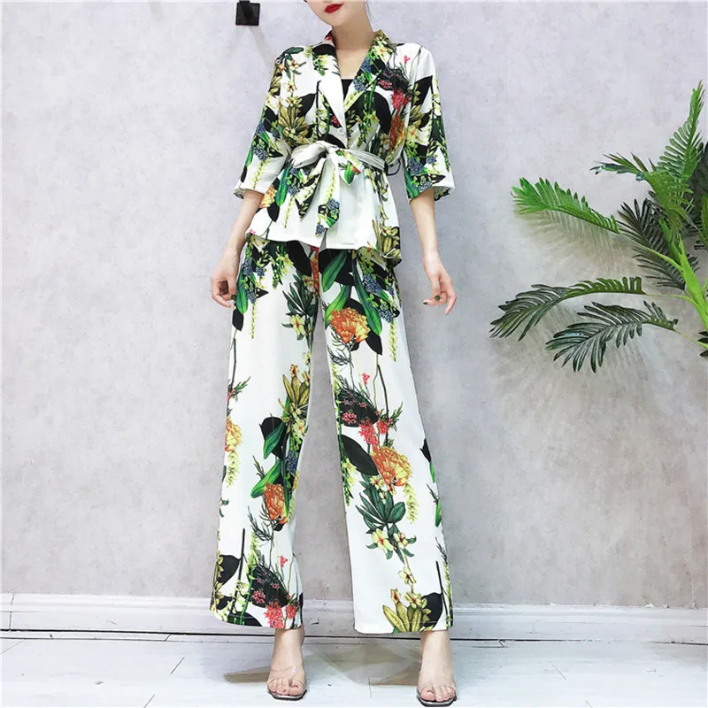 Комплект из 2 предметов женская шифоновая куртка кардиган с принтом и отложным