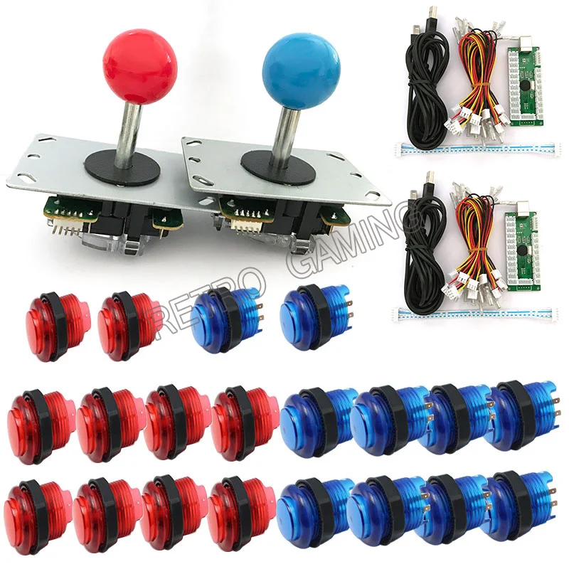 

Arcade Joystick DIY Kit Zero Delay Arcade DIY Kit USB Encoder To PC Arcade Joystick + Copy SANWA Push Buttons for MAME & JAMMA