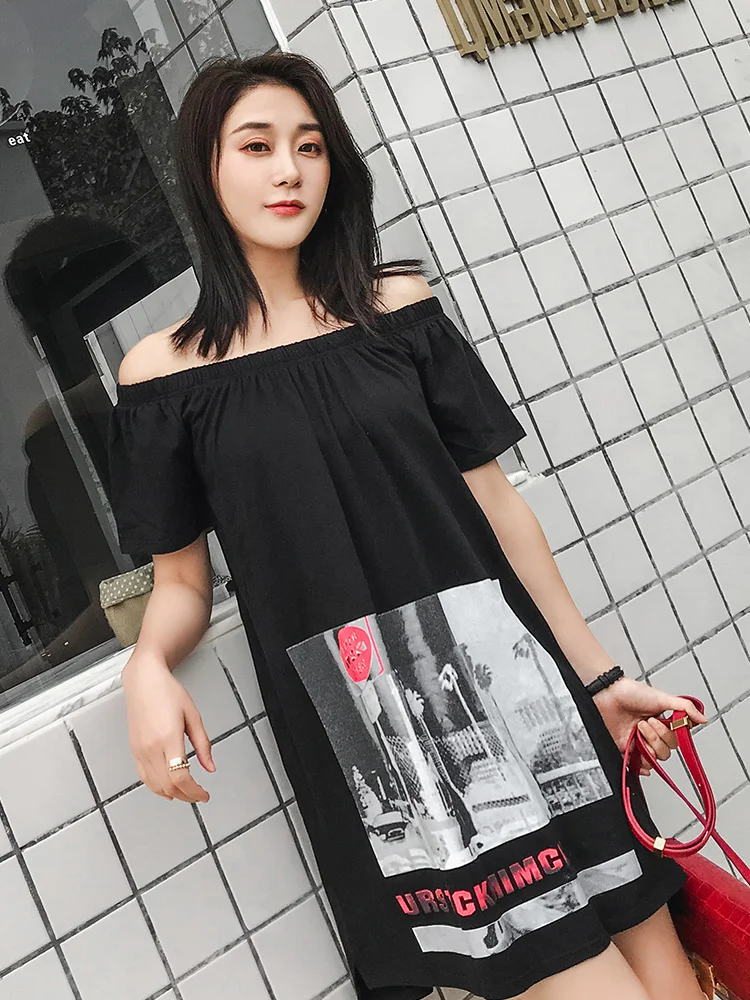 Хлопок Женский летнее платье 2019 макси платья для женщин эластичная горловина