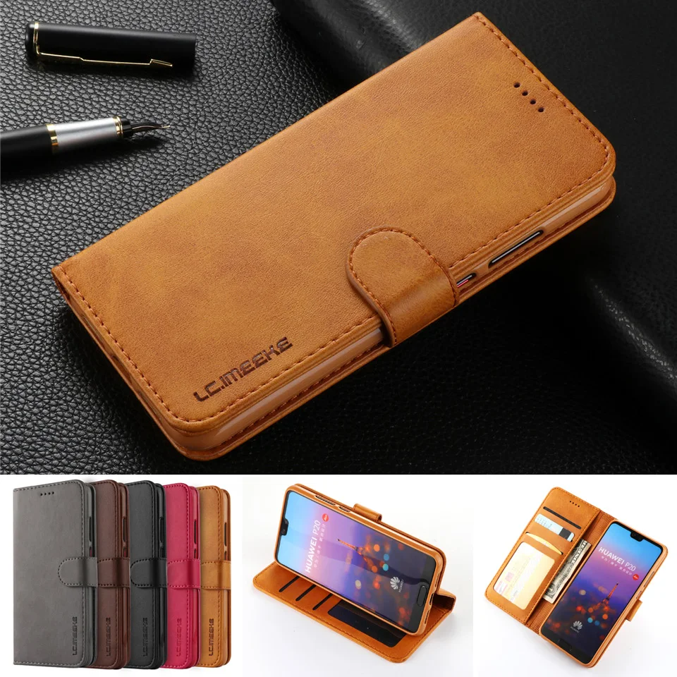 Чехол бумажник с откидной крышкой для huawei p20 mate 20 lite чехол pro P smart2019 Funda mate10 P10