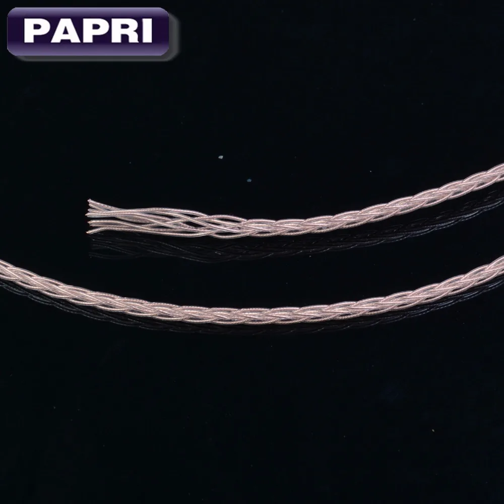PAPRI 3.28ft/1 м 8 ядер PTFE OCC Медный провод обновления аудио кабель для наушников Hifi DIY